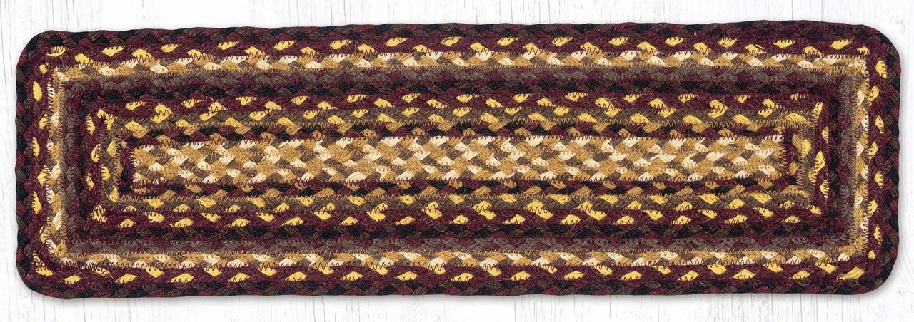 8.25"x27" Black Cherry/Chocolate/Cream Stair Tread C-371