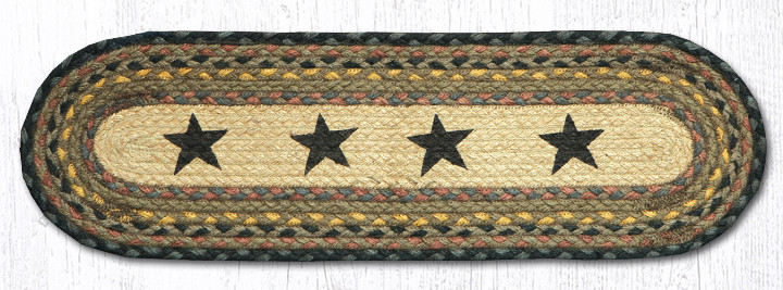 8.25"x27" Black Stars Stair Tread ST-OP-099
