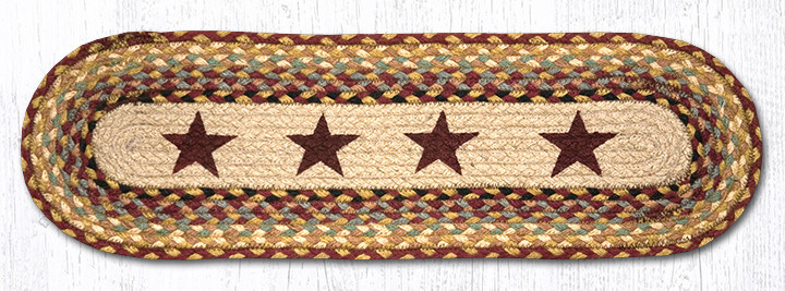 8.25"x27" Burgundy Stars Stair Tread ST-OP-357