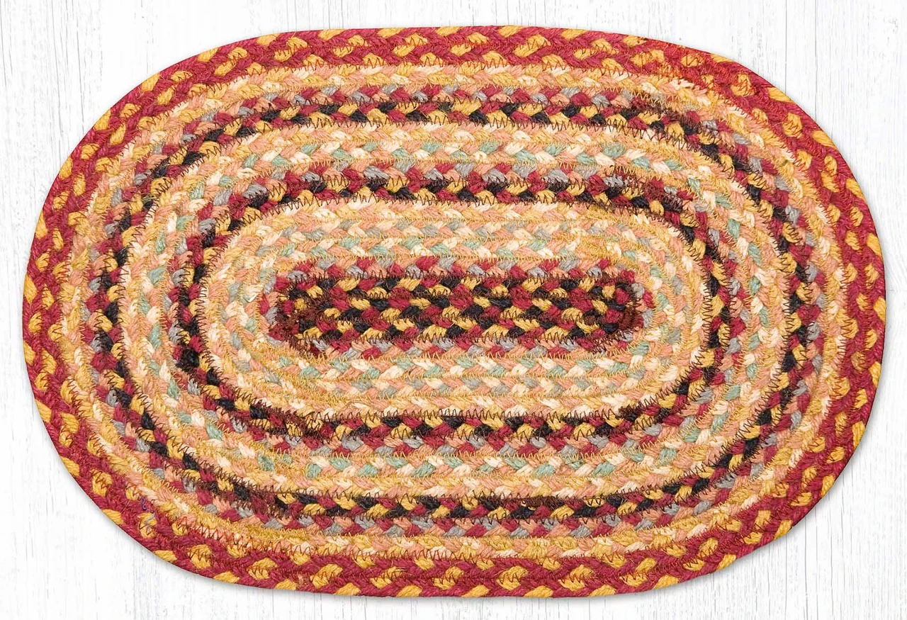 13"x19" Burgundy/Gray/Cream Placemat C-357