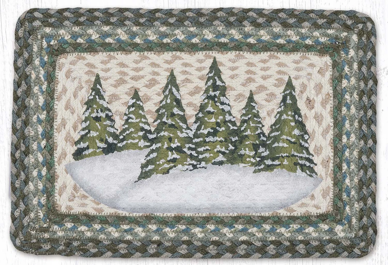 11.75"x17.5" Holiday Village Trees Placemat PP-419