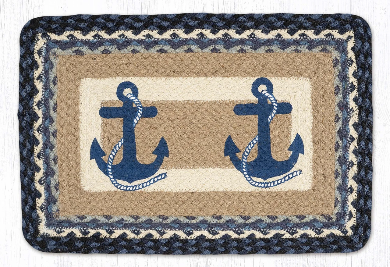 11.75"x17.5" Navy Anchor Placemat PP-443