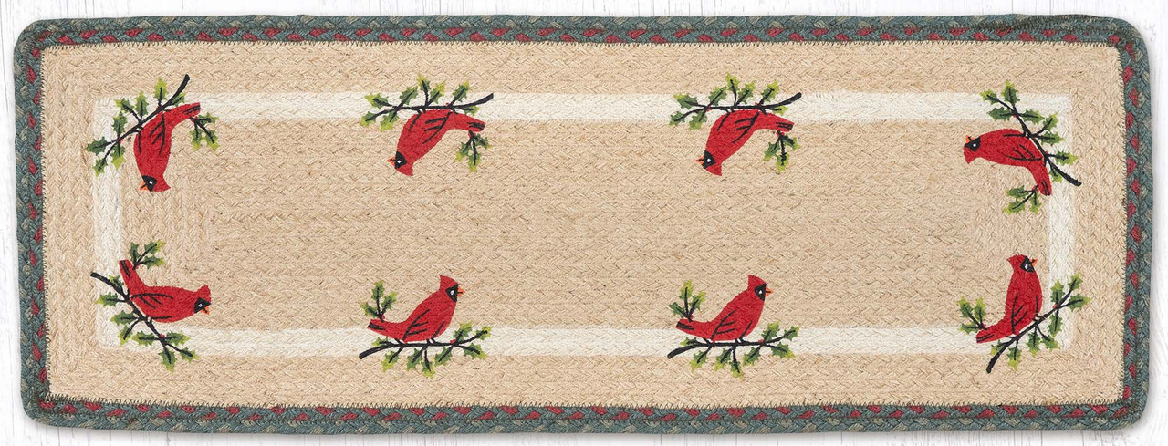 11"x35" Holly Cardinal Table Runner PP-025
