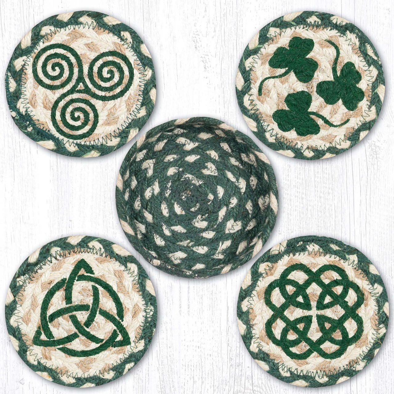 Irish Coasters in a Basket Set CNB-605