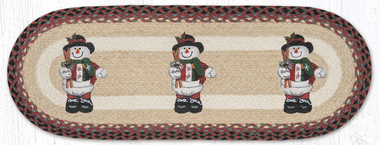 13"x36" Snowman in Top Hat Table Runner OP-081