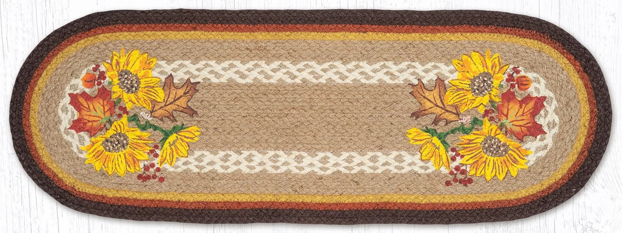 13"x36" Autumn Sunflower Table Runner OP-606