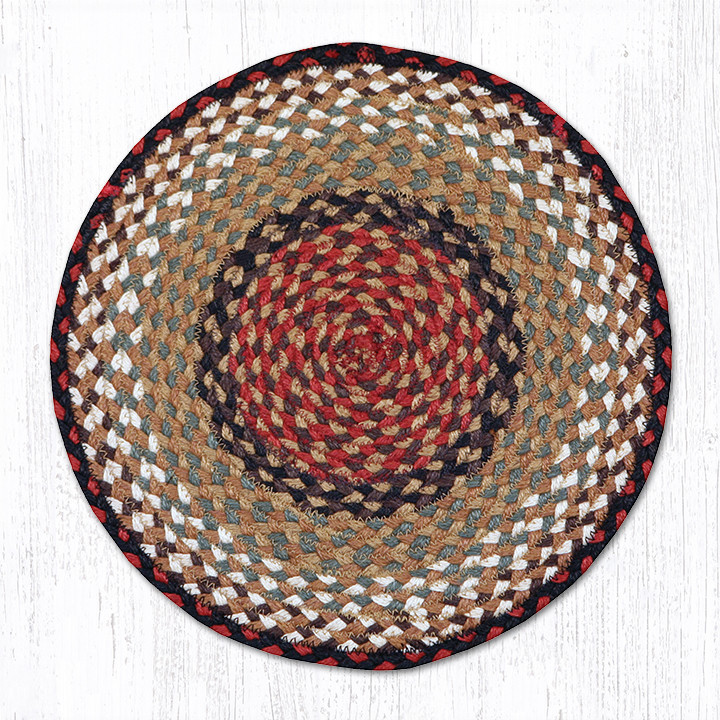 15.5" Burgundy/Mustard Chair Pad CH-019