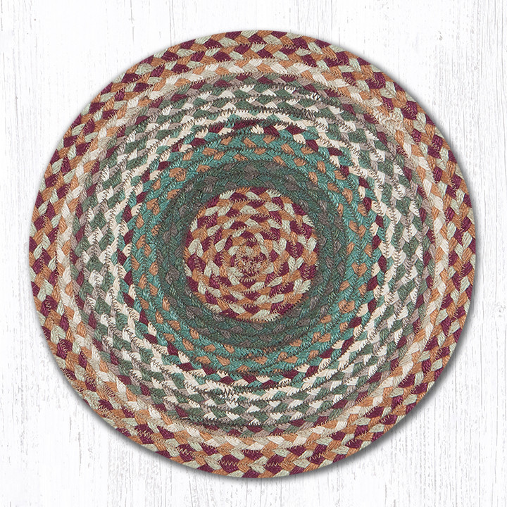 15.5" Buttermilk/Cranberry Chair Pad CH-413