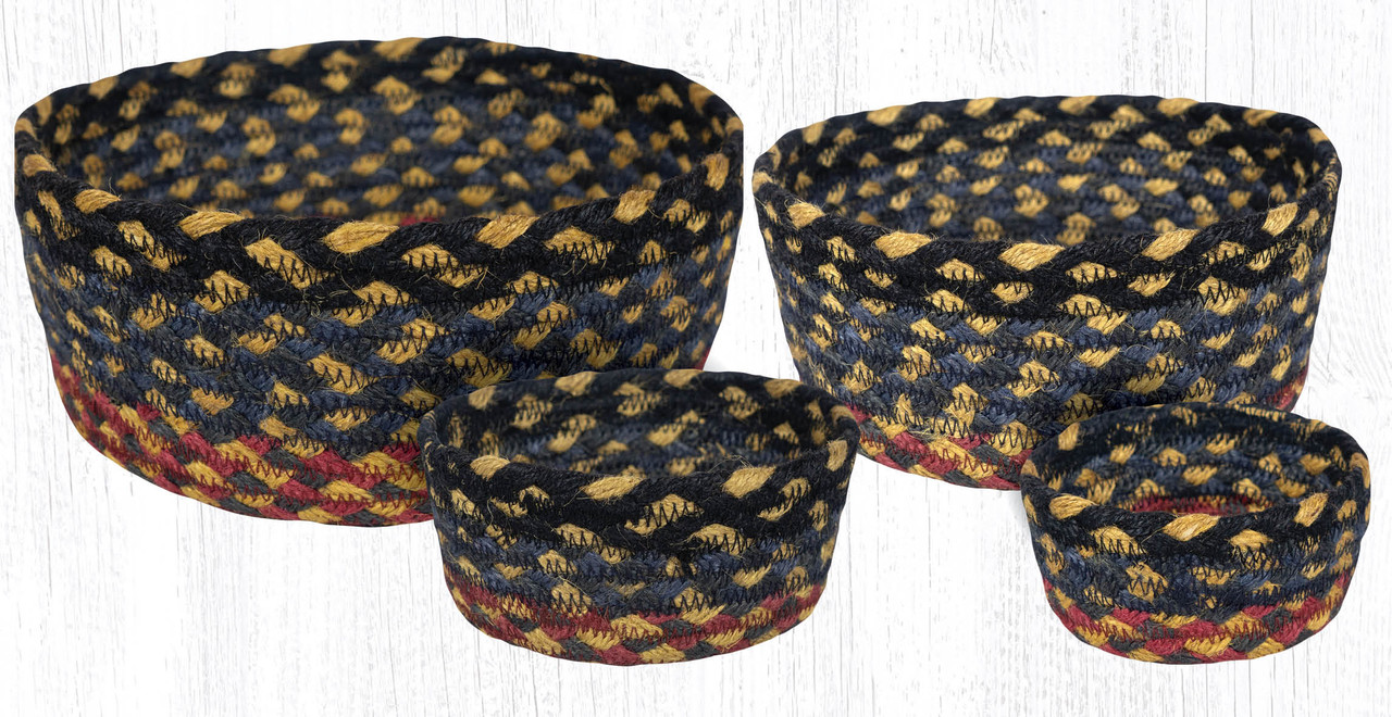 Burgundy/Blue/Gray Basket Set CB-043