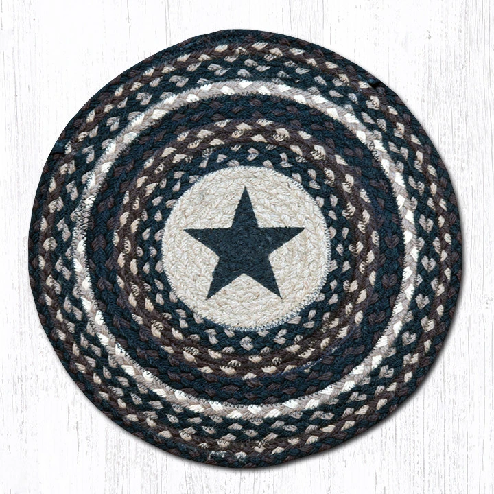 15.5" Black Star Chair Pad CH-313