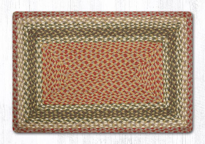 Olive/Burgundy/Gray Oblong Rug RC-024