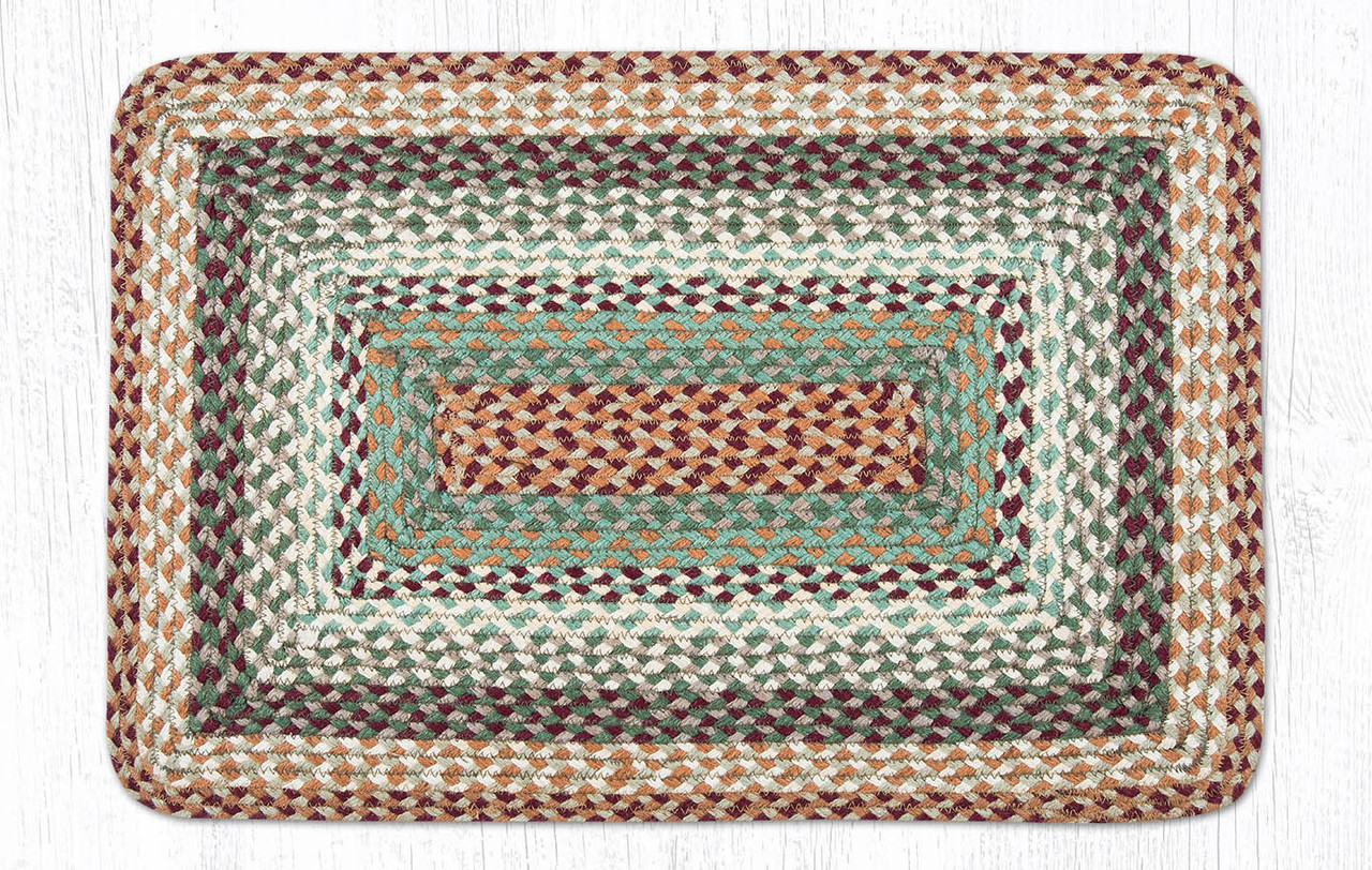 Buttermilk/Cranberry Oblong Rug RC-413