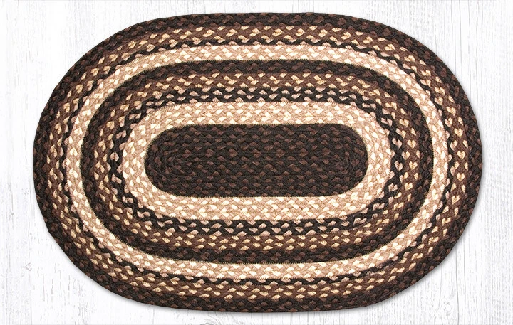 20"x30"-6'x9' Mocha/Frappuccino Oval Rug C-313