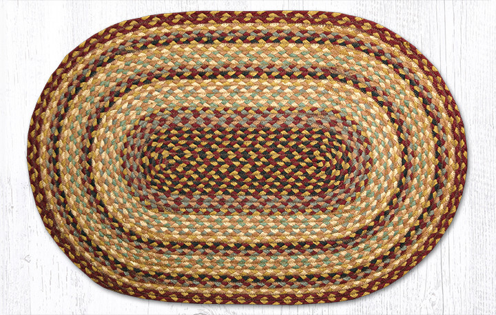 20"x30"-6'x9' Burgundy/Gray/Cream Oval Rug C-357