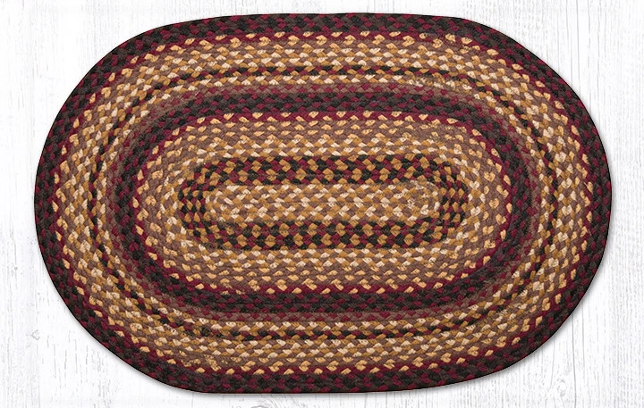 20"x30"-27"x45" Black Cherry/Chocolate/Cream Oval Rug C-371