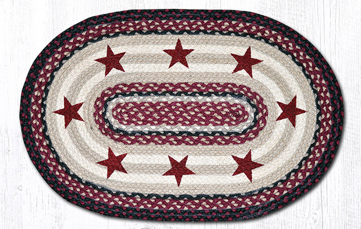 20"x30" Burgundy Stars Rug OP-344