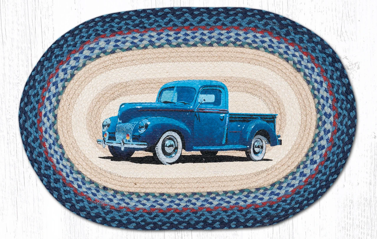 20"x30" Blue Truck Rug OP-362