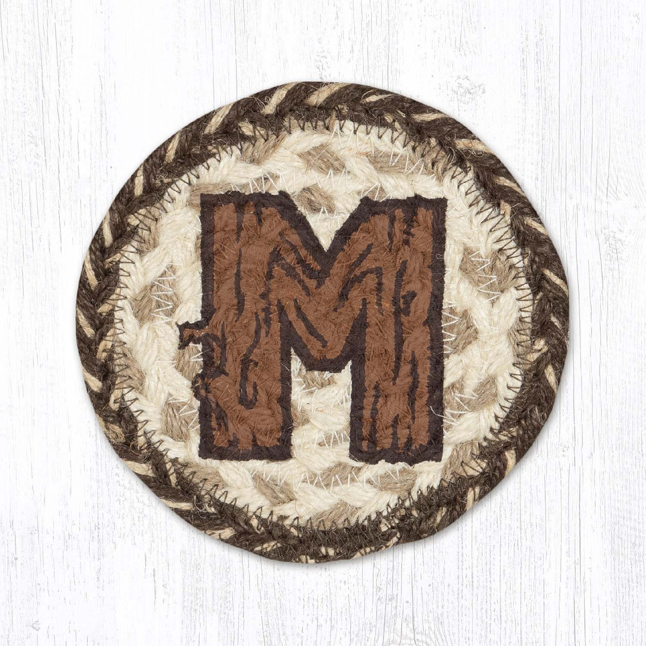 5" Rustic M Coaster IC-9-870