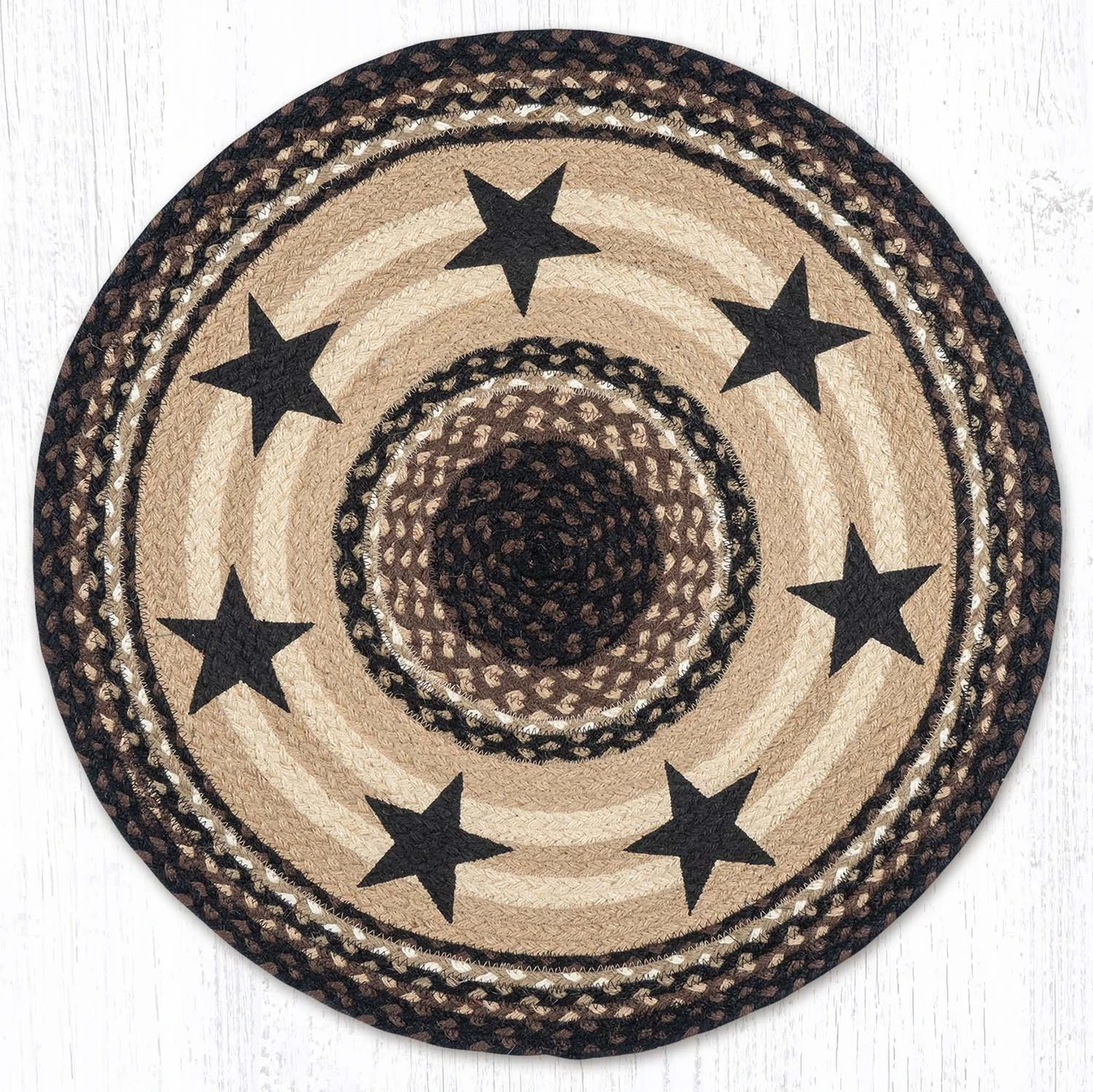 27" Black Stars Rug RP-313