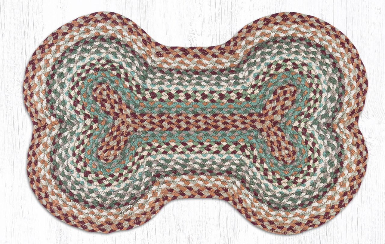 Buttermilk/Cranberry Dog Bone Rug DB-413
