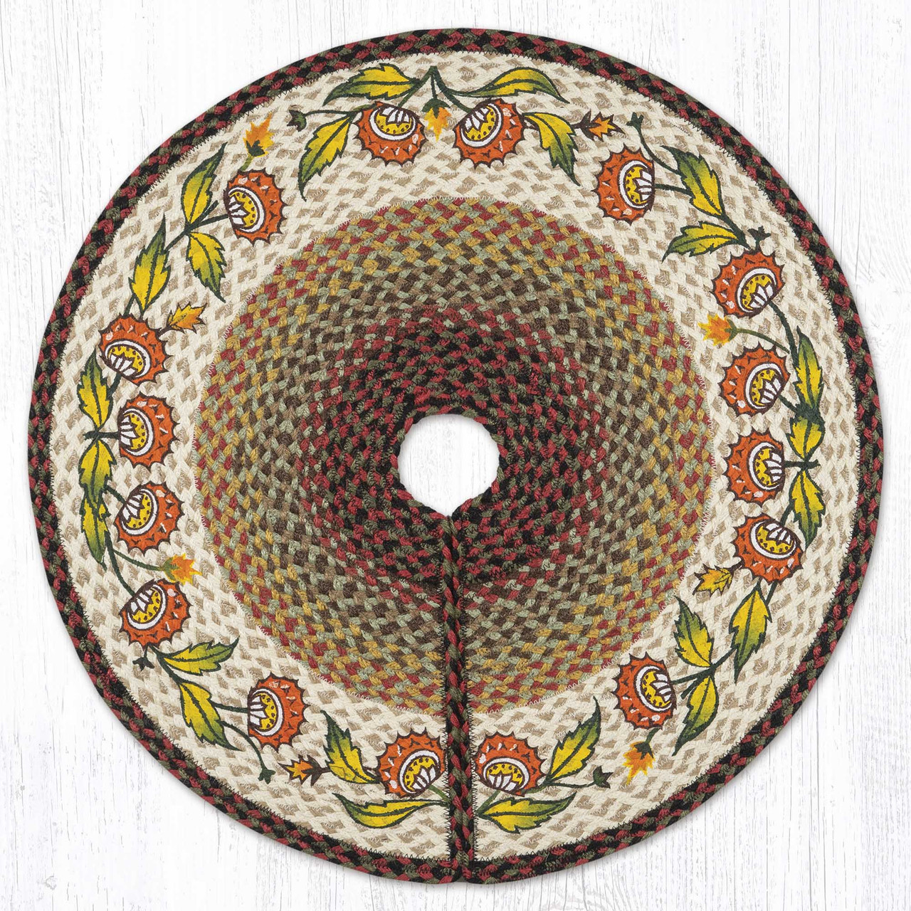 30" Holiday Floral Tree Skirt TSP-081