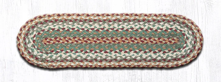 8.25"x27" Buttermilk/Cranberry Stair Tread C-413