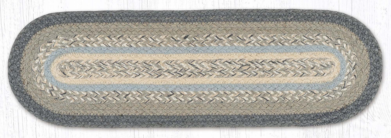 8.25"x27" Charcoal/Gray/Ivory Stair Tread C-903