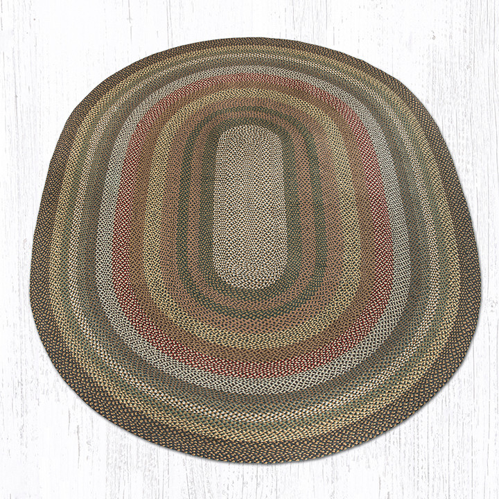 8'x11' Fir/Ivory Oval Rug C-051