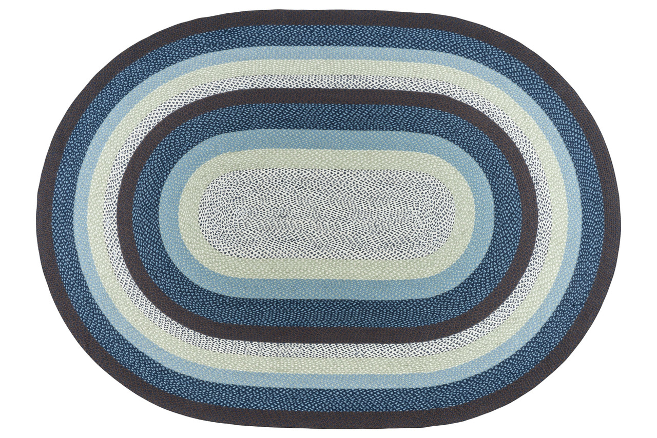 8'x11' Blueberry/Cream Oval Rug C-312