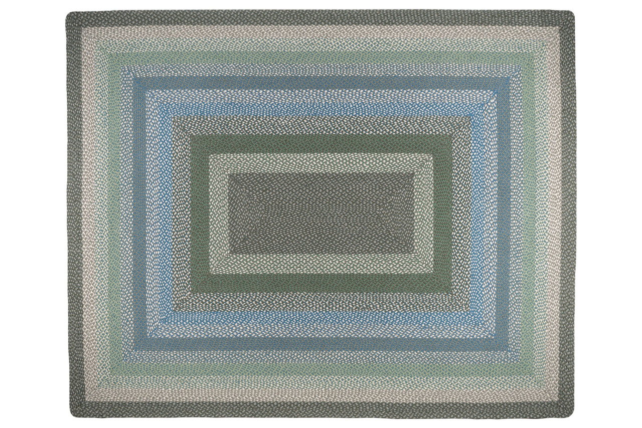 8'x10' Sage/Ivory/Settlers Blue Oblong Rug RC-419