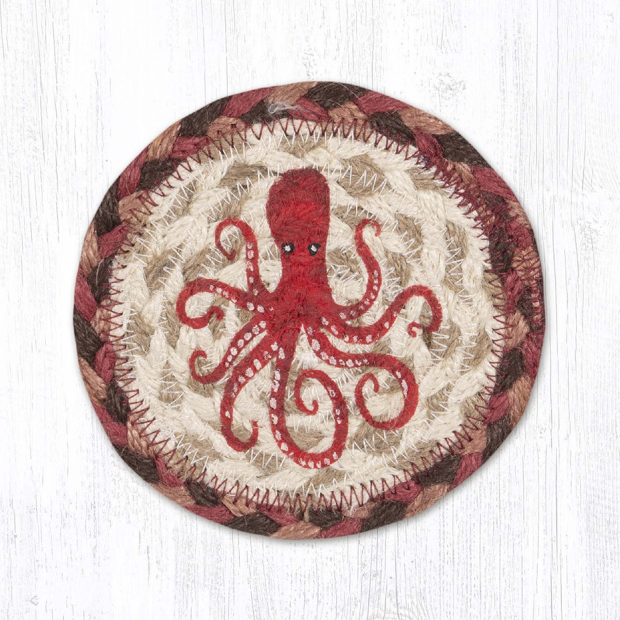 5" Red Octopus Coaster IC-012