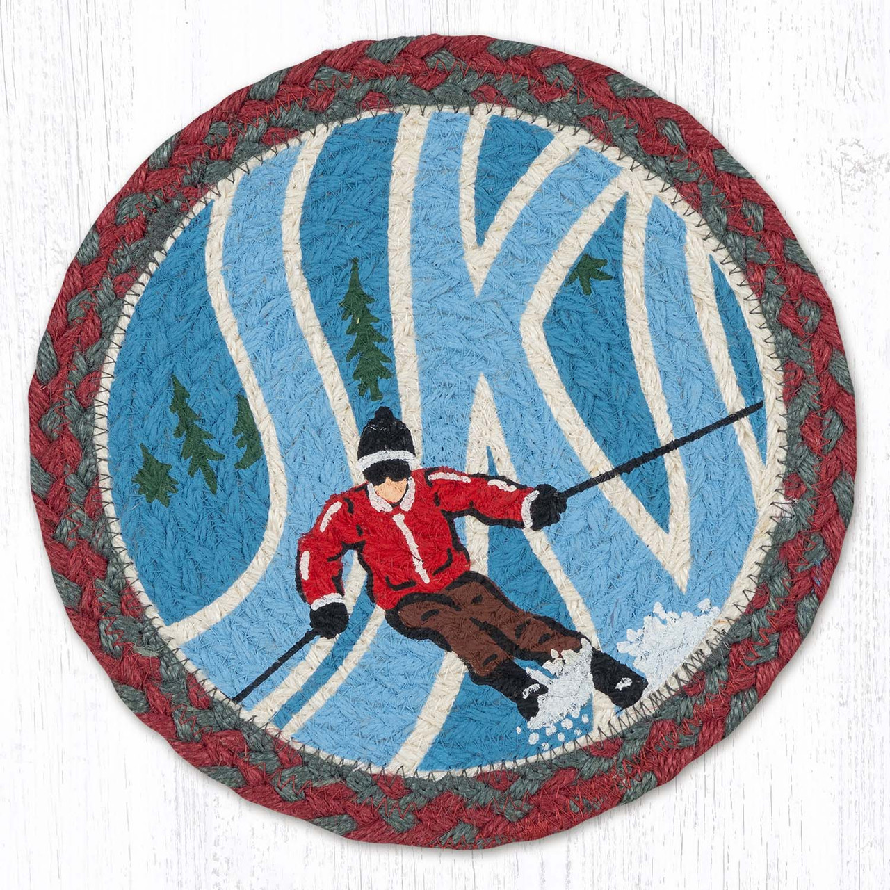 10" Red Ski Jacket Trivet MSPR-025