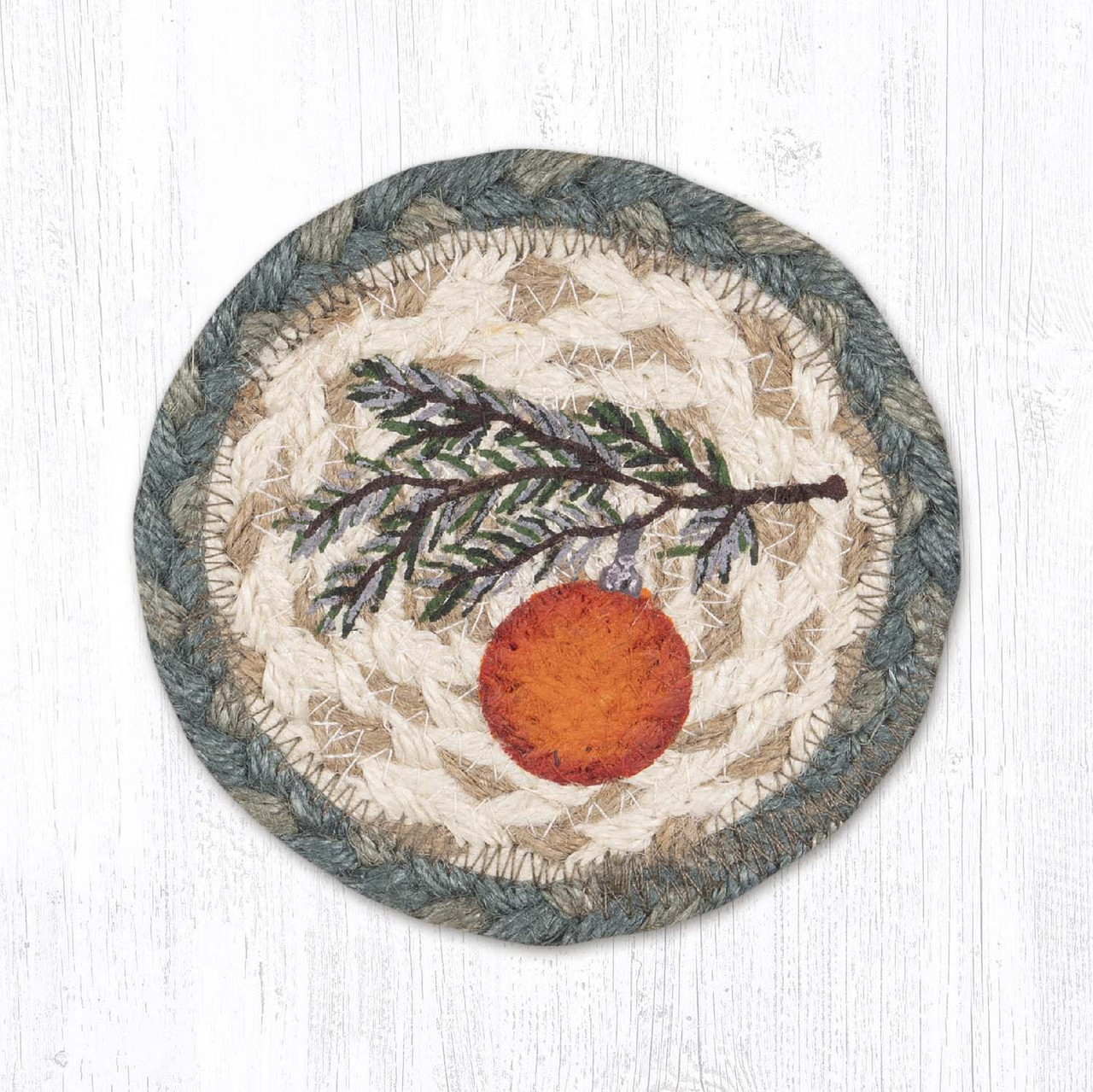 5" Ornament on Branch Coaster IC-025