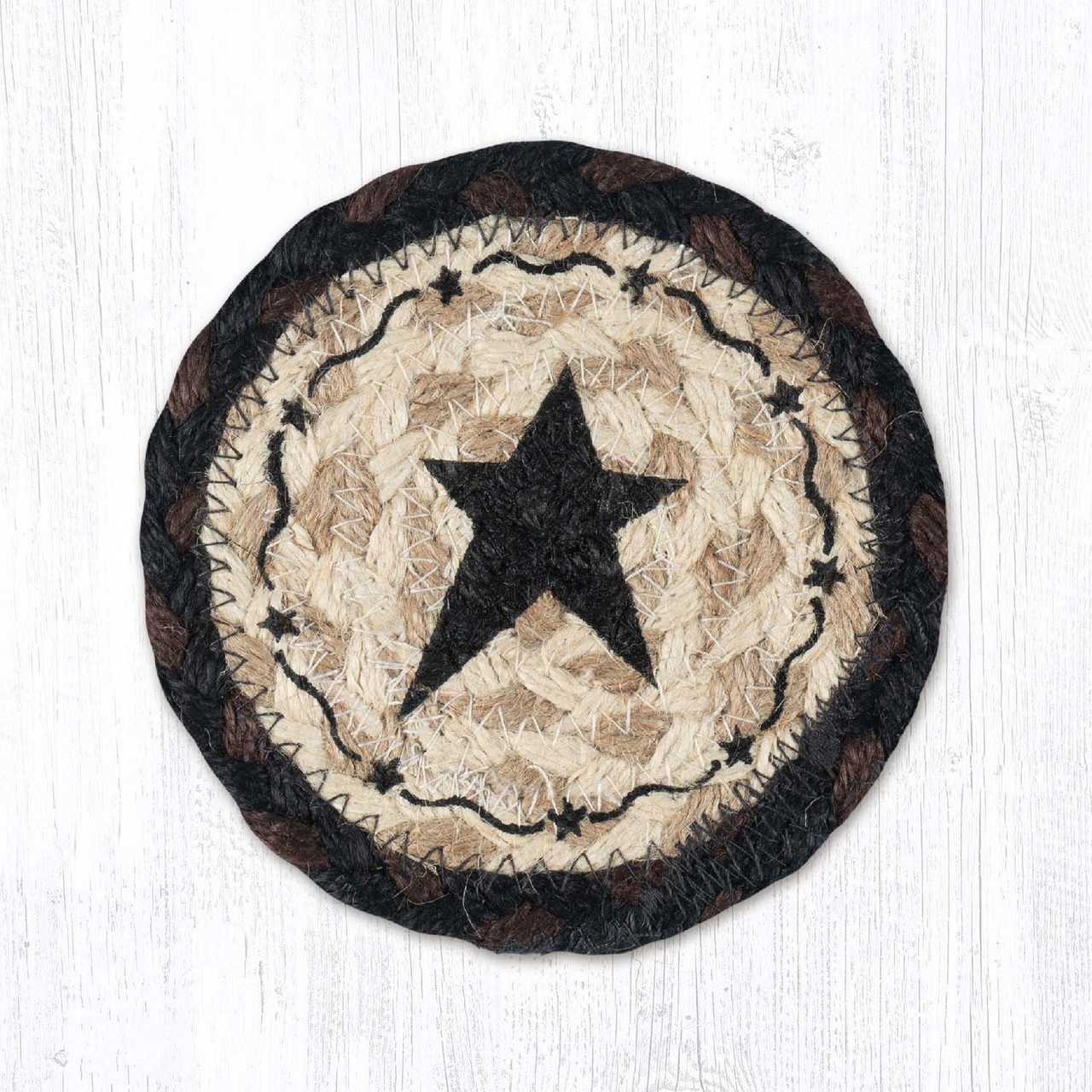 5" Primitive Star Black Coaster IC-313
