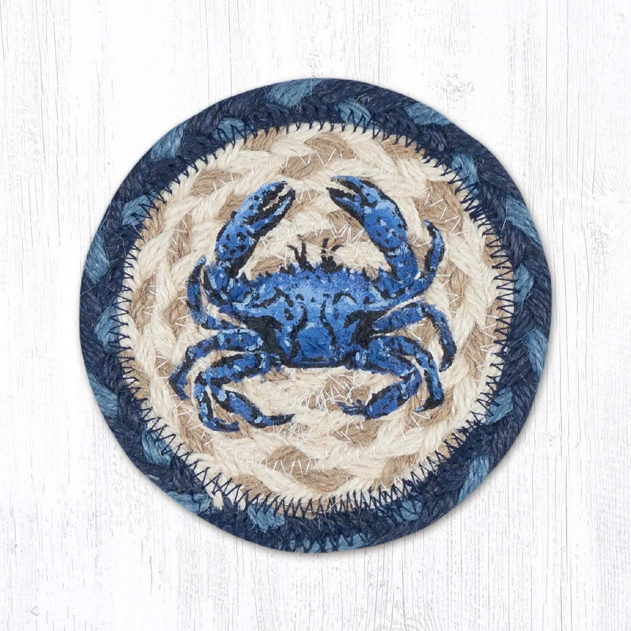 5" Crab Dark Blue Coaster IC-362