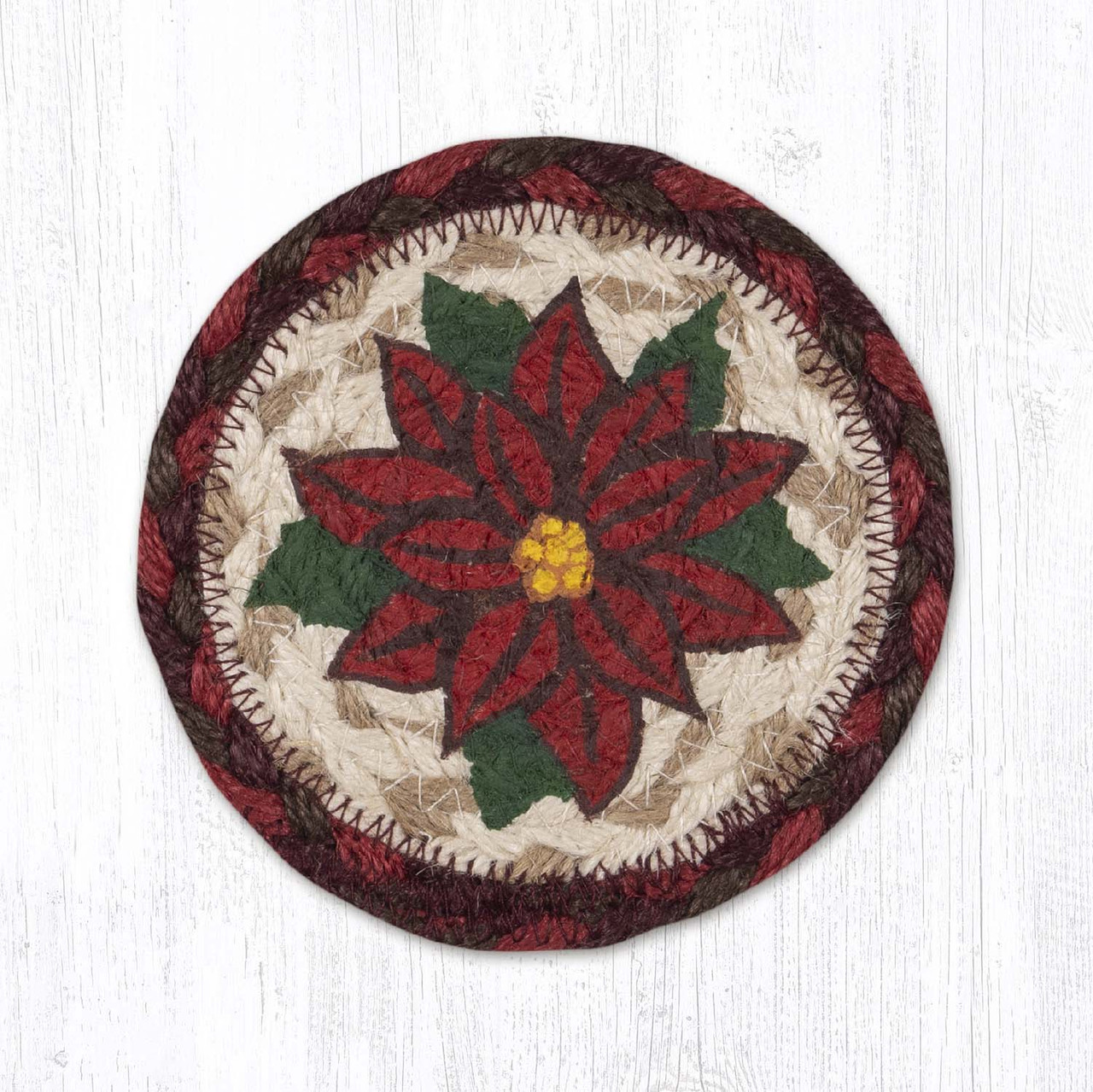 5" Poinsettia Coaster IC-417