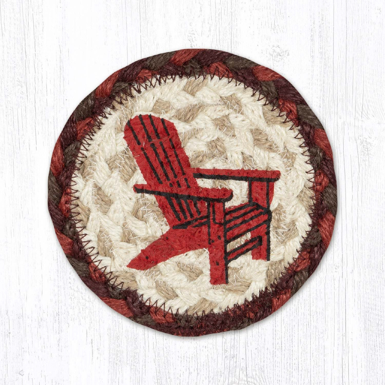 5" Red Adirondack Chair Coaster IC-417