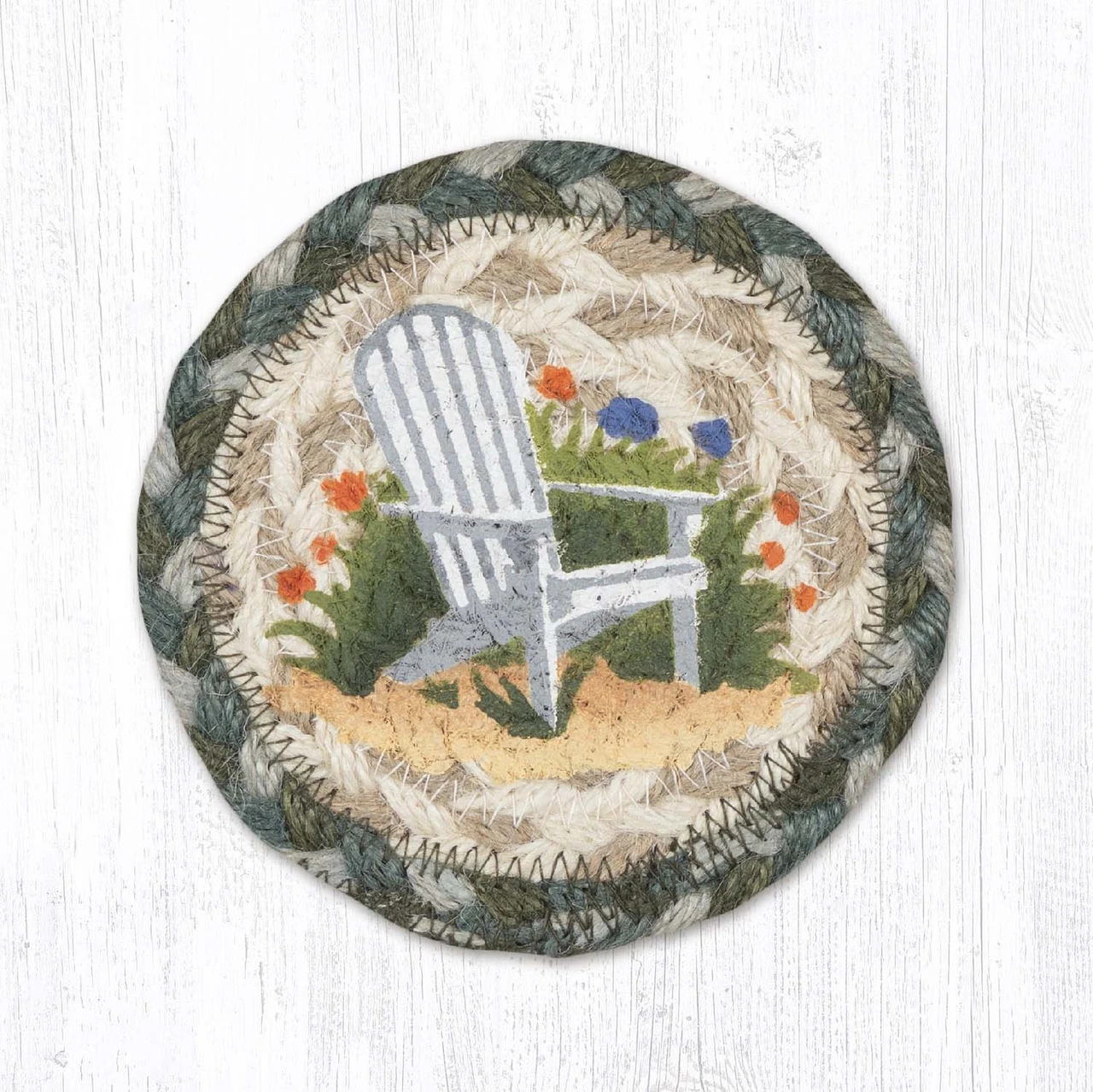 5" Adirondack Chair Wildflowers Coaster IC-419