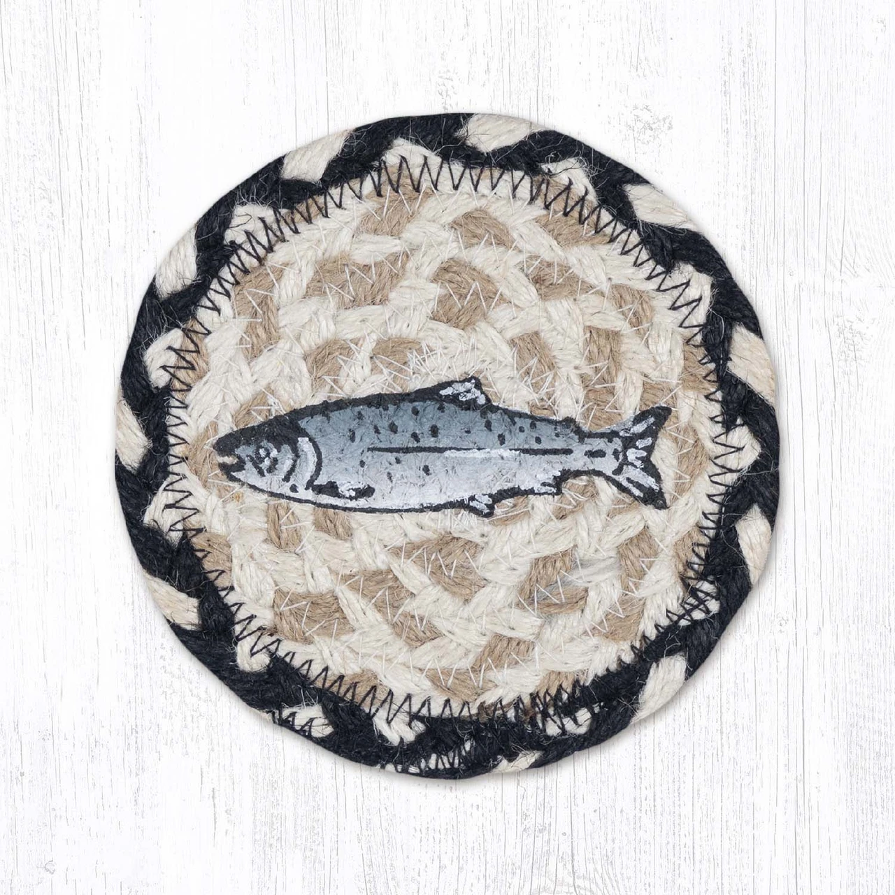5" Silver Salmon Coaster IC-430