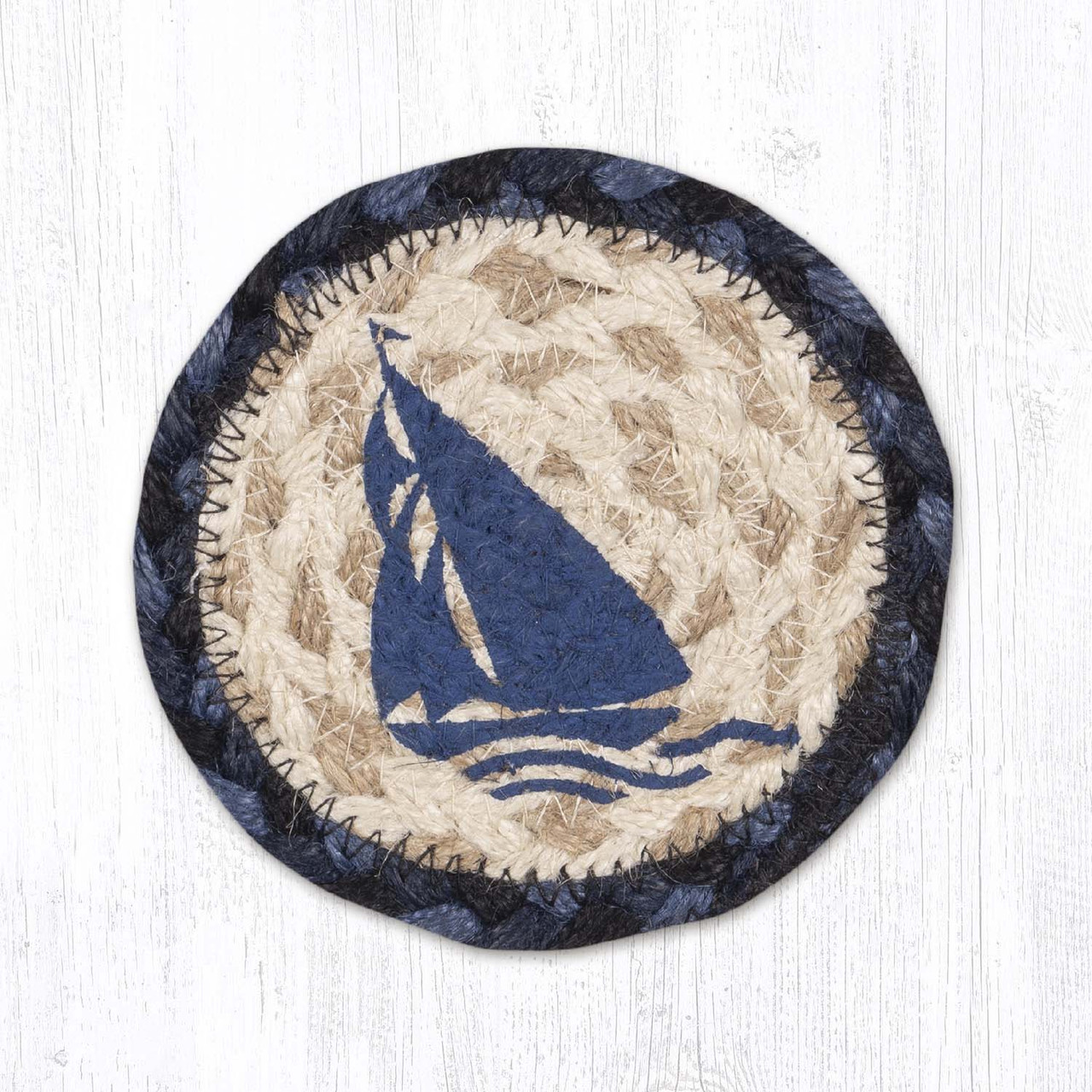 5" Blue Boat Coaster IC-443