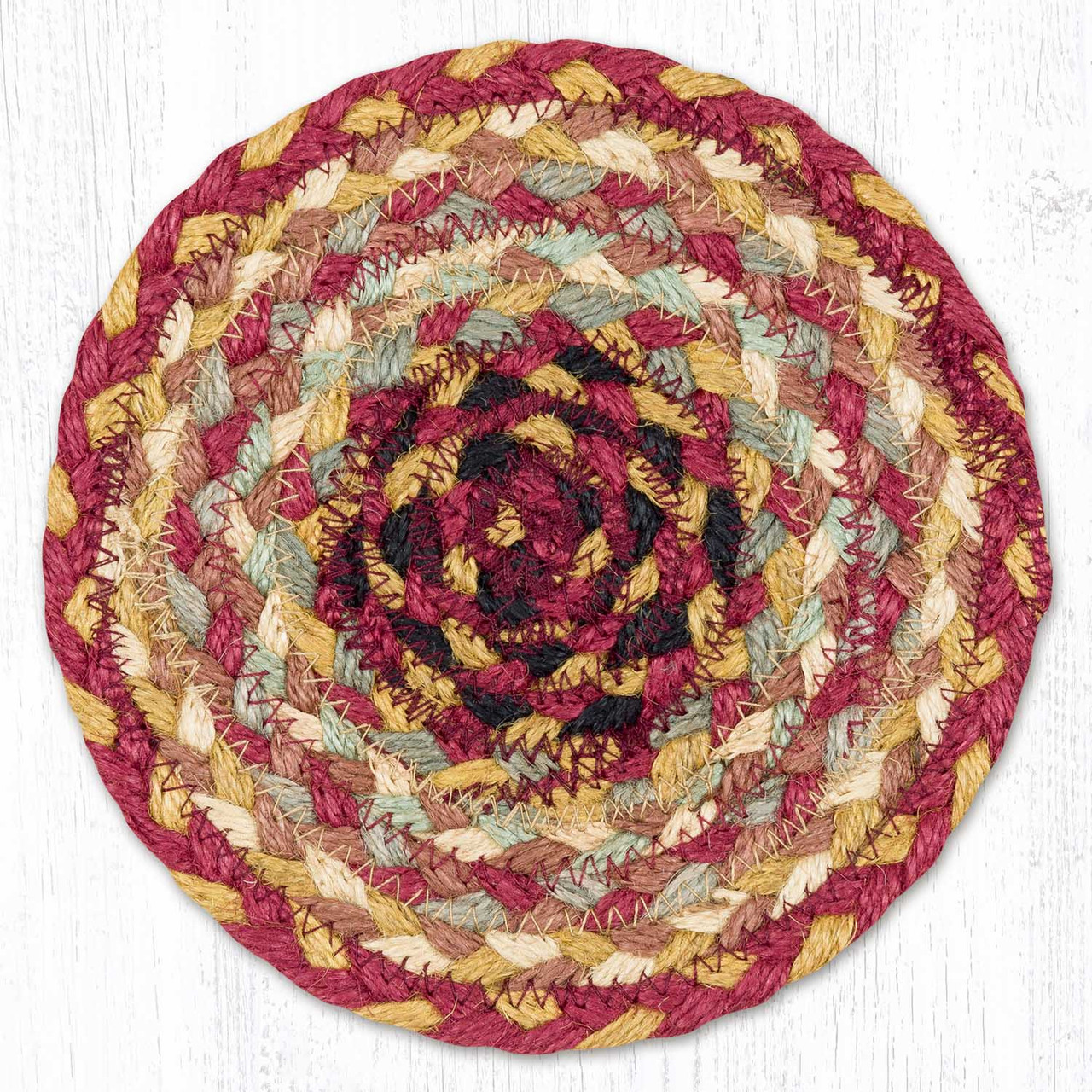 7" Burgundy/Gray/Cream Coaster LC-357