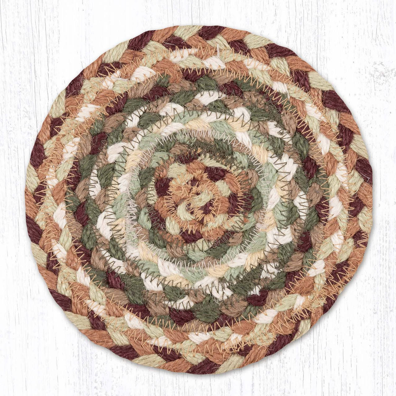 7" Buttermilk/Cranberry Coaster LC-413