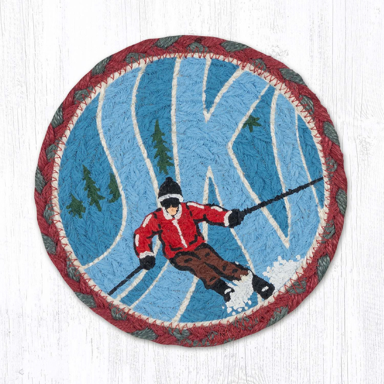 7" Red Ski Jacket Coaster LC-025