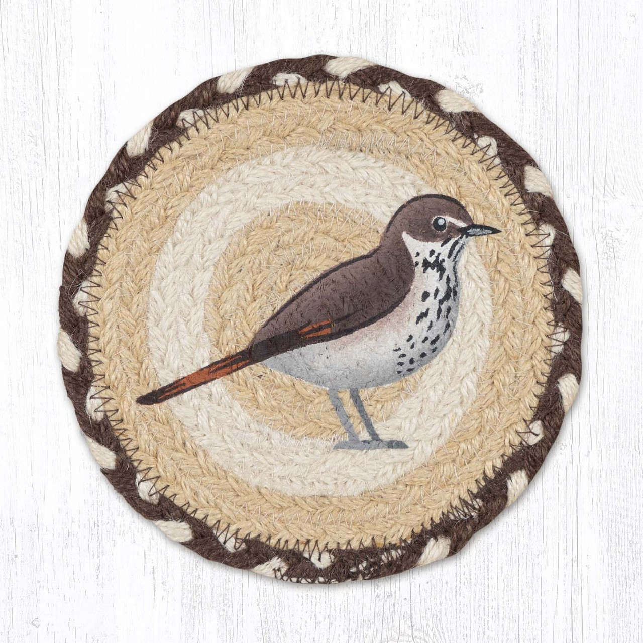 7" Hermit Thrush Coaster LC-130