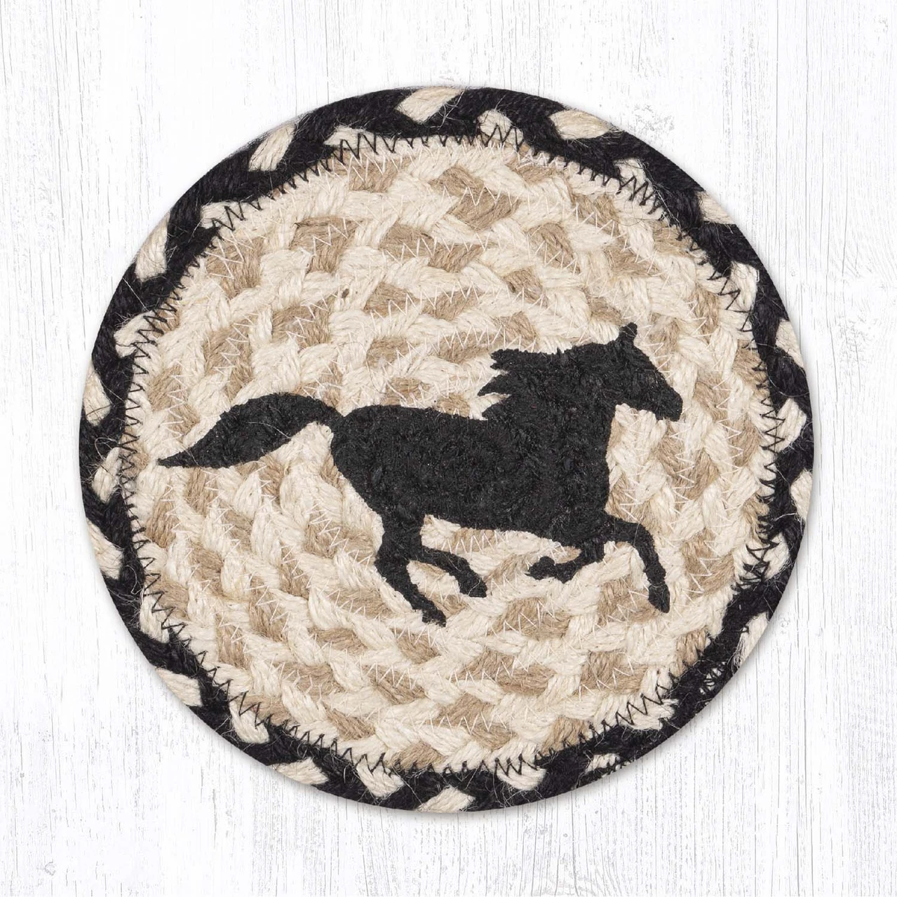 7" Black Horse Coaster LC-430