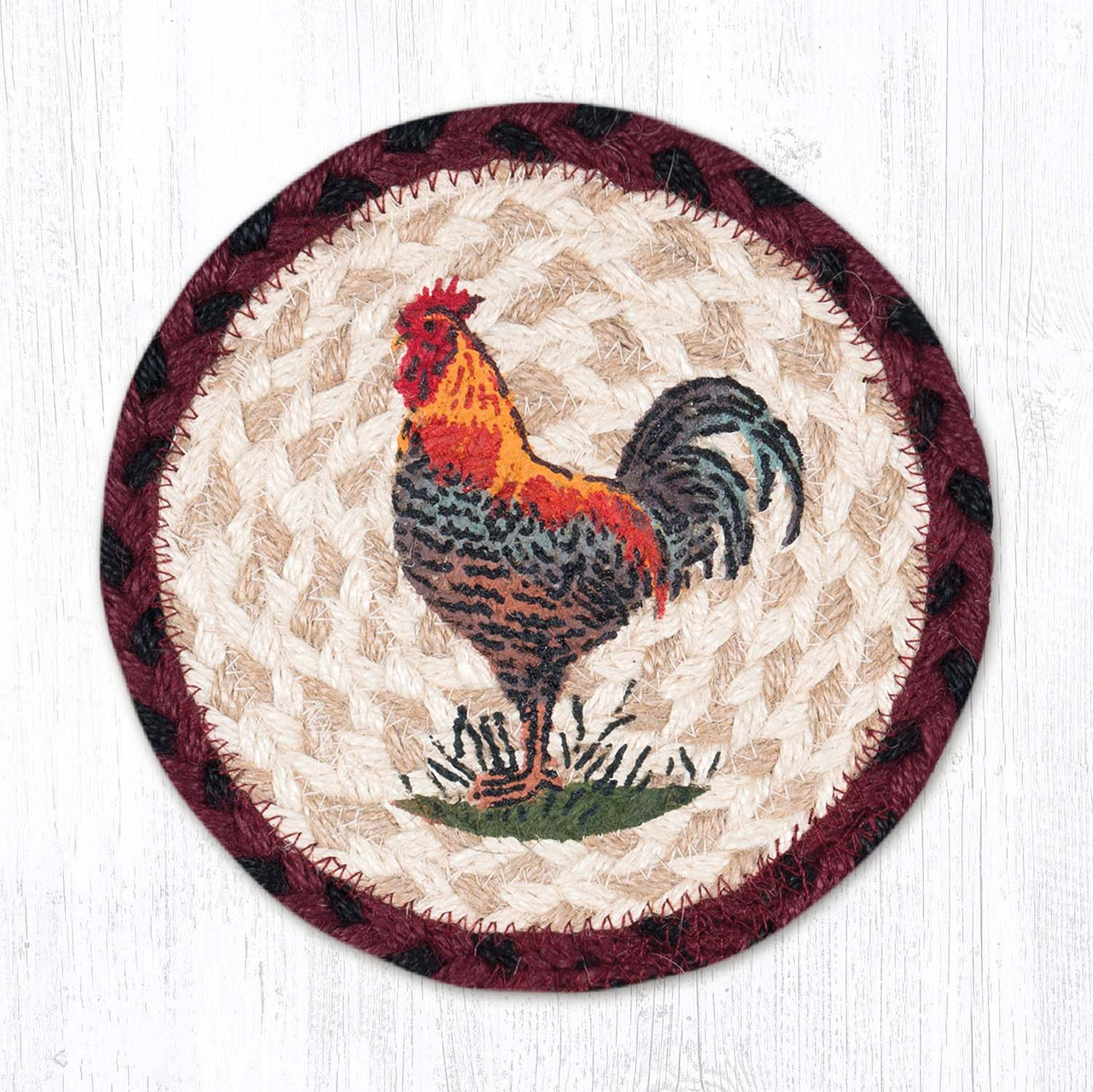 7" Rustic Rooster Coaster LC-471
