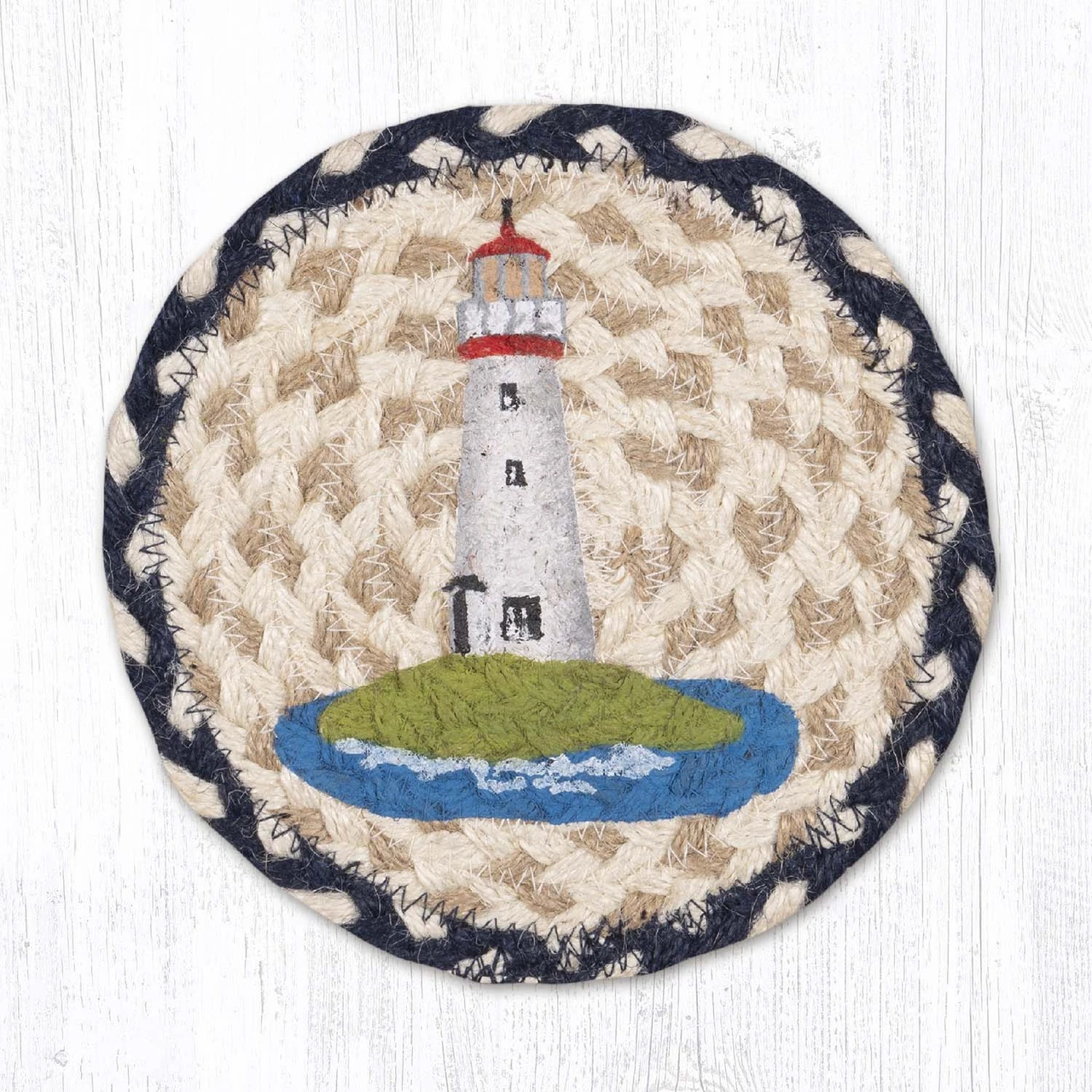7" White Lighthouse Coaster LC-830