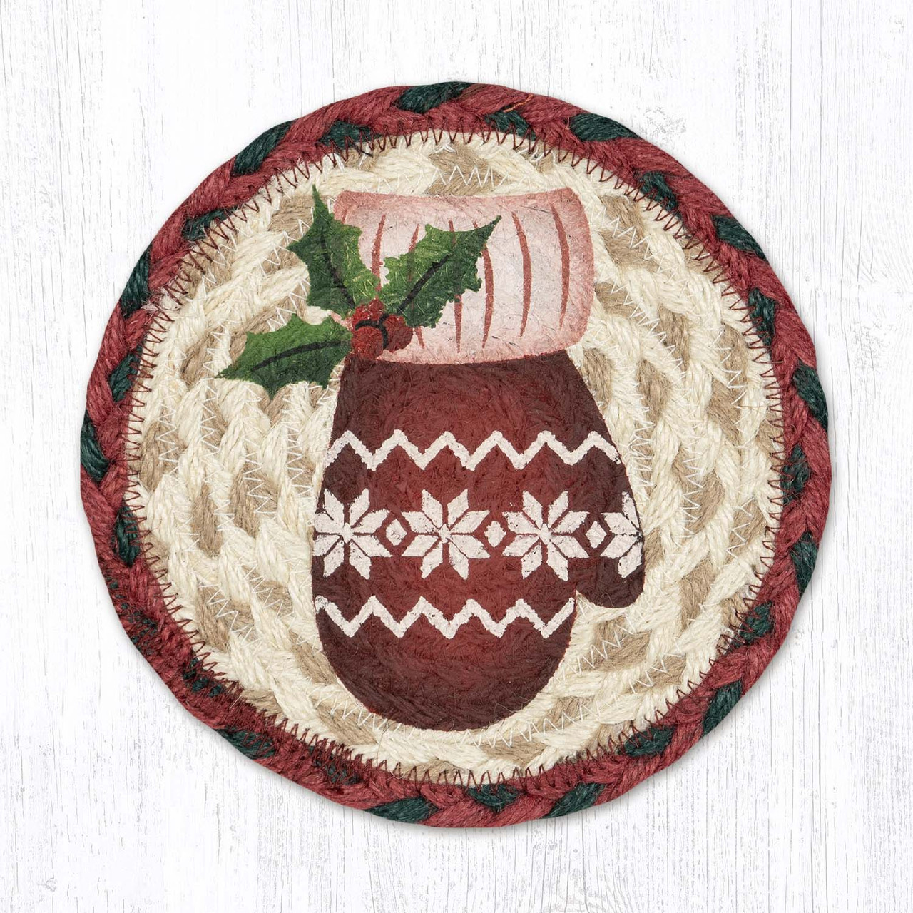 7" Red Mitten Coaster LC-875