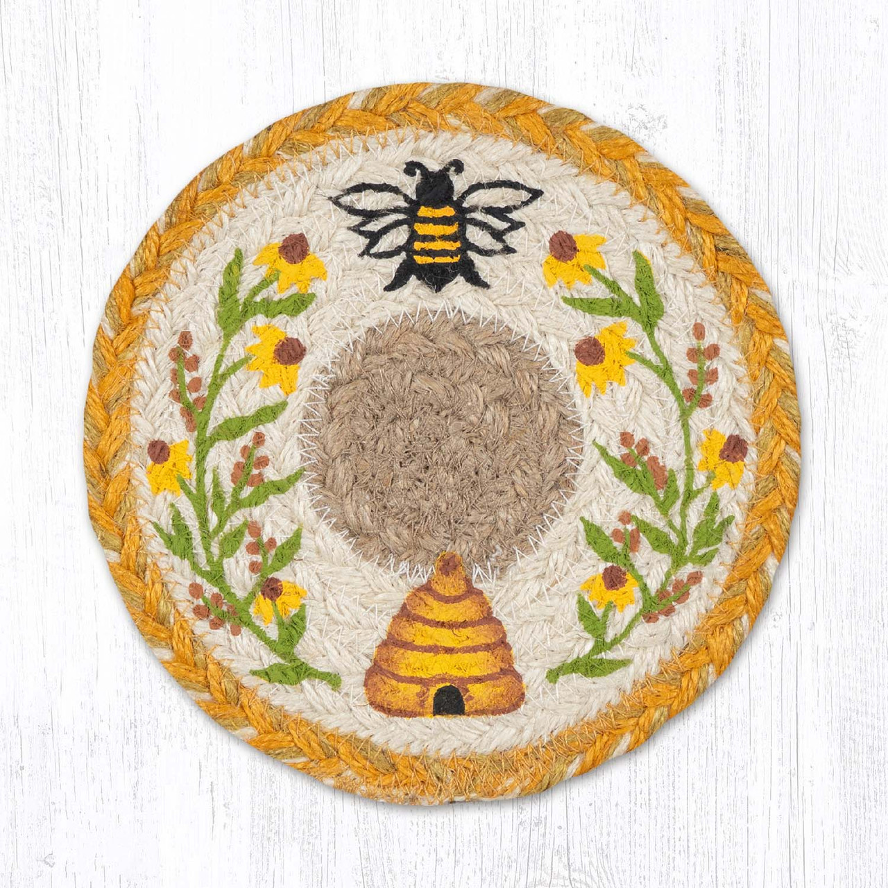 7" Wildflower Bees Coaster LC-9-101