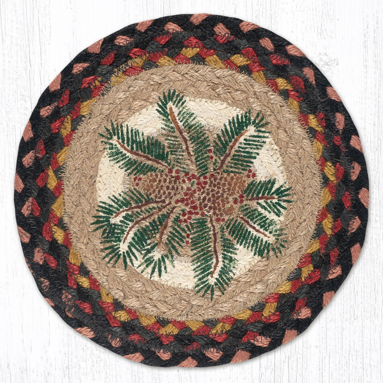 10" Pinecone Red Berry Trivet MSPR-083